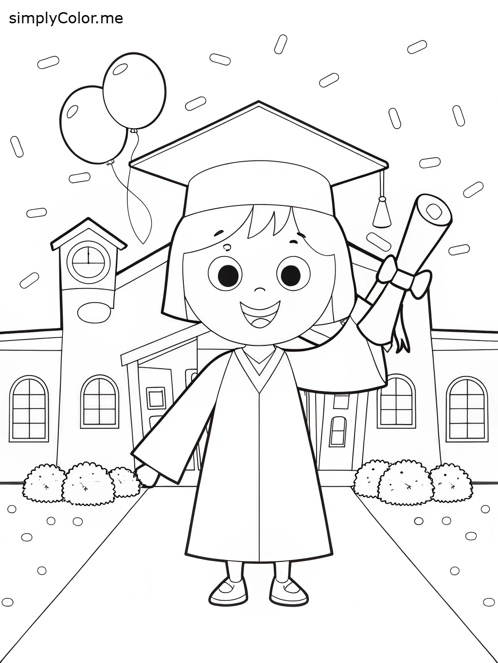 Graduation color page by coloringkids on DeviantArt