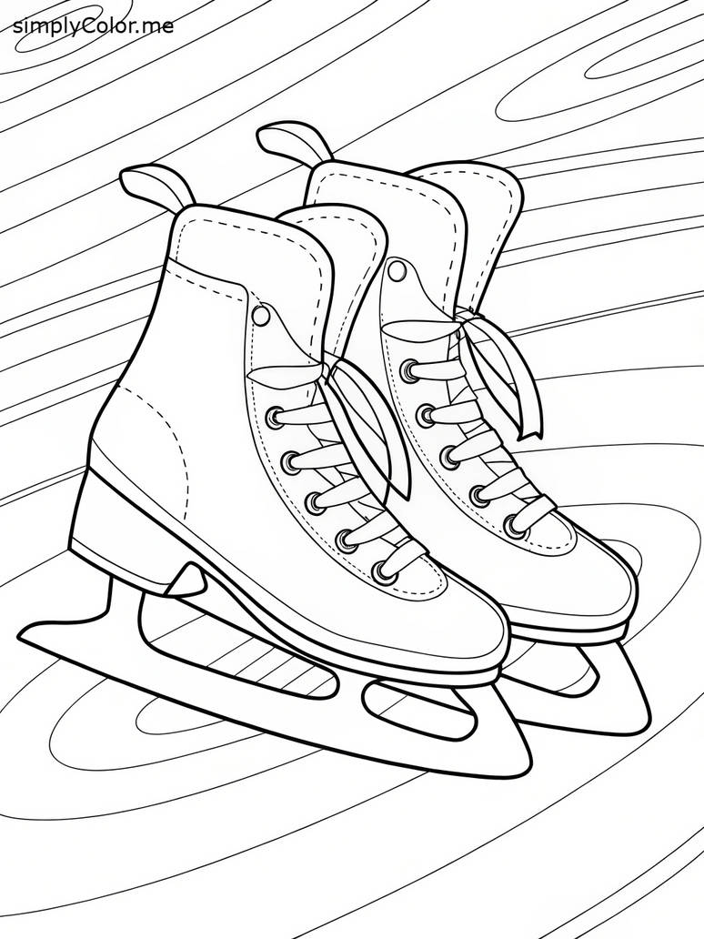 Ice skate coloring page by coloringkids on DeviantArt