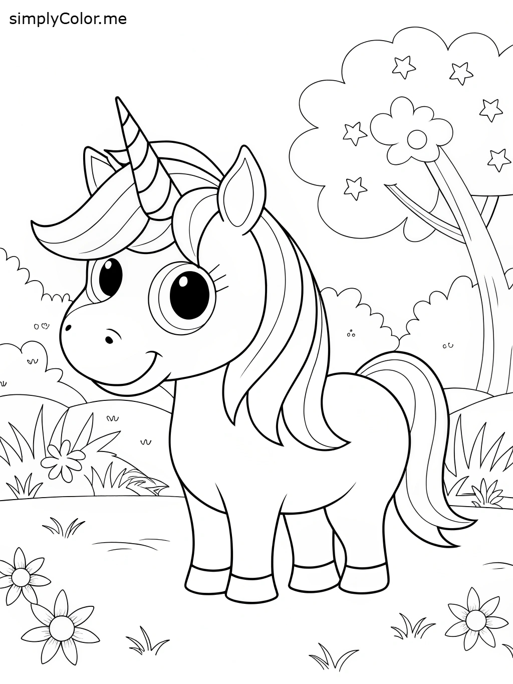 Thelma The Unicorn Colouring Sheet