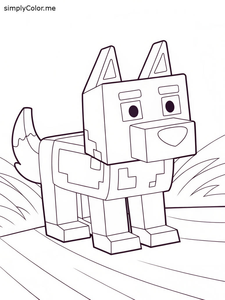 Minecraft Wolf Colouring In Minecraft wolf coloring page by coloringkids on DeviantArt