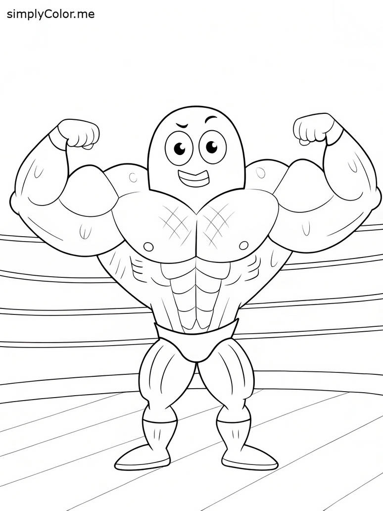 Bodybuilder coloring page by coloringkids on DeviantArt