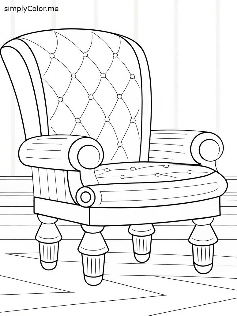 Chair coloring sheet by coloringkids on DeviantArt
