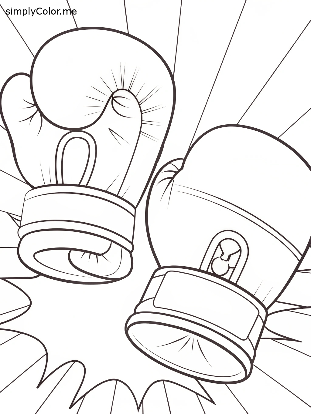 Printable Boxing Coloring page of boxing gloves by coloringkids on DeviantArt