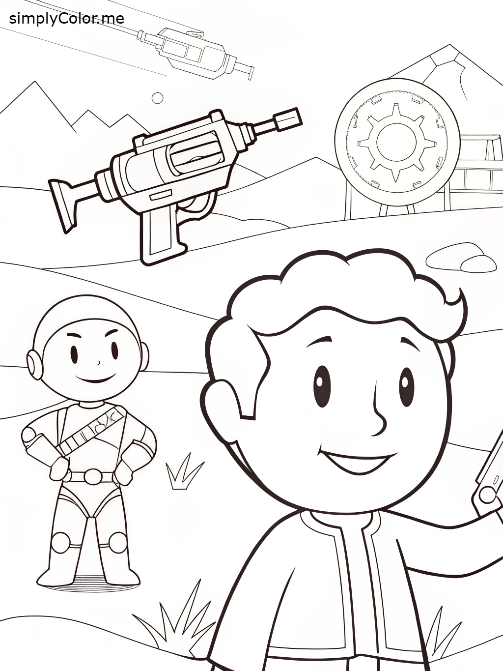 Fallout Color Pages Fallout 4 coloring sheet by coloringkids on DeviantArt