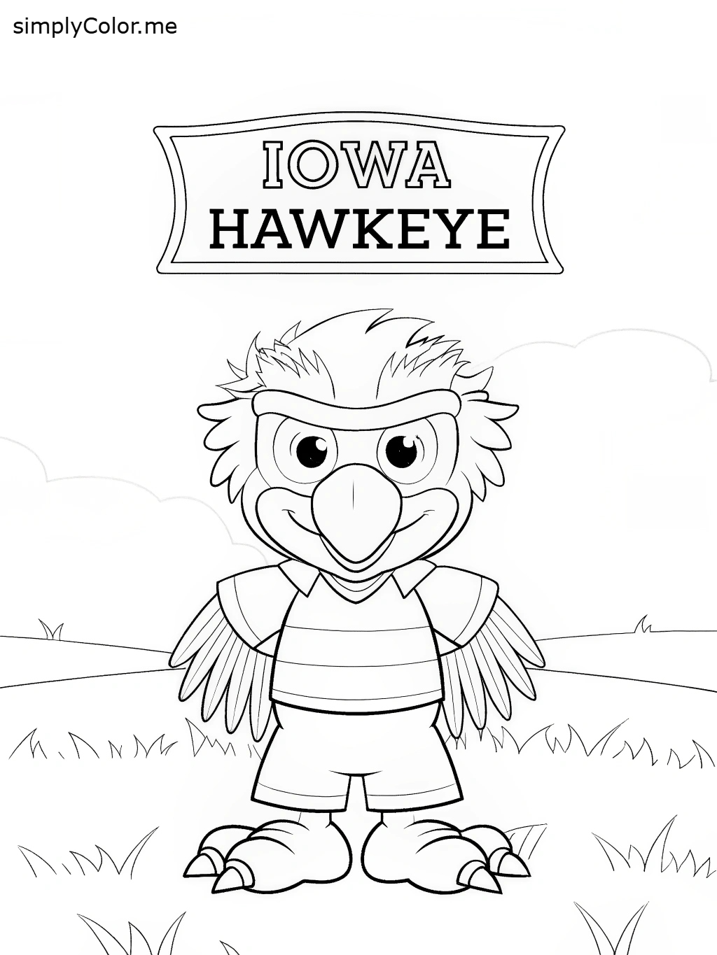 Iowa Coloring Iowa hawkeye coloring sheet by coloringkids on DeviantArt