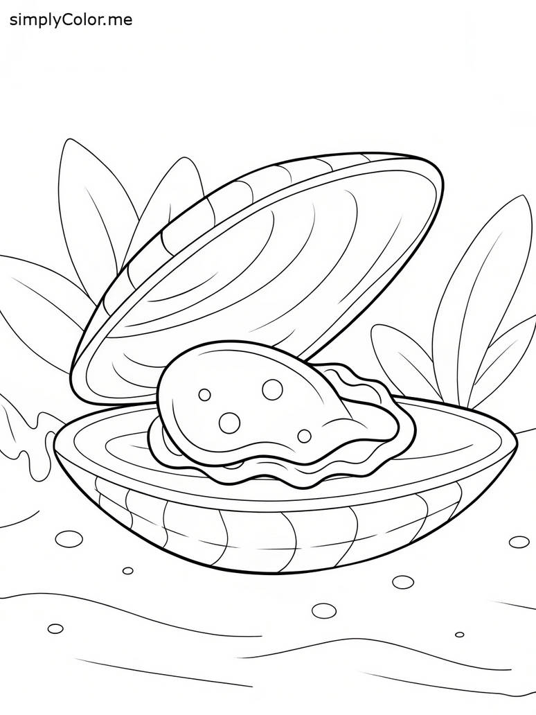 Mussel coloring page by coloringkids on DeviantArt