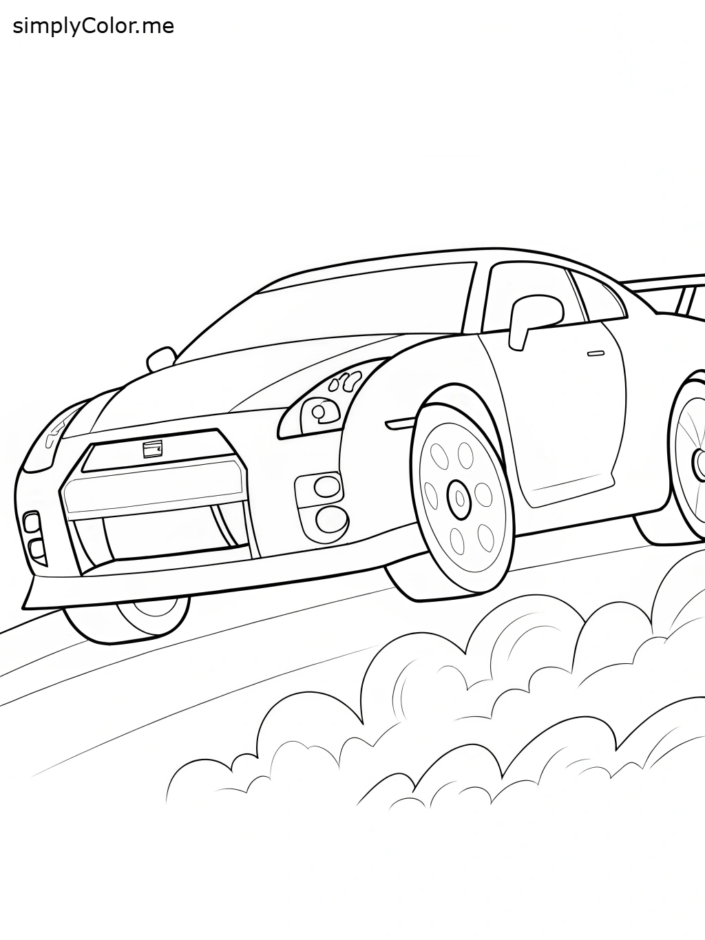 Nissan gtr coloring page by coloringkids on DeviantArt