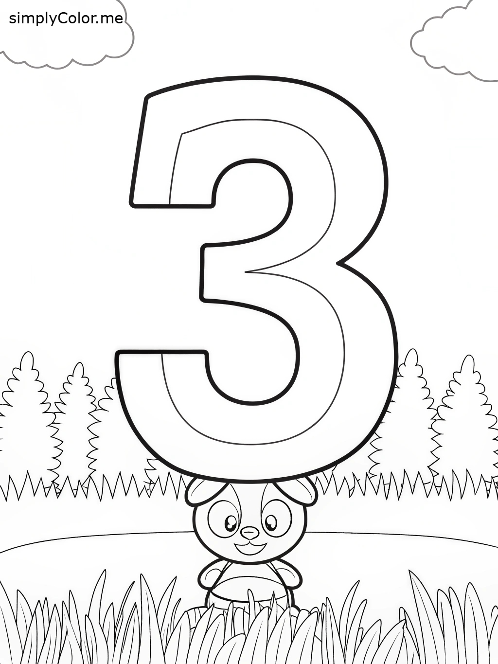 Number 3 coloring page by coloringkids on DeviantArt