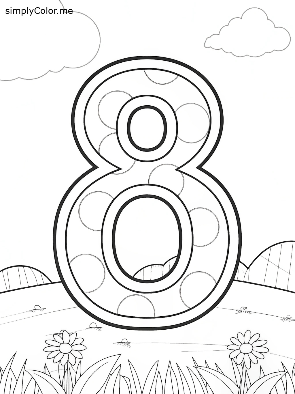Number 8 Color Number 8 coloring page by coloringkids on DeviantArt