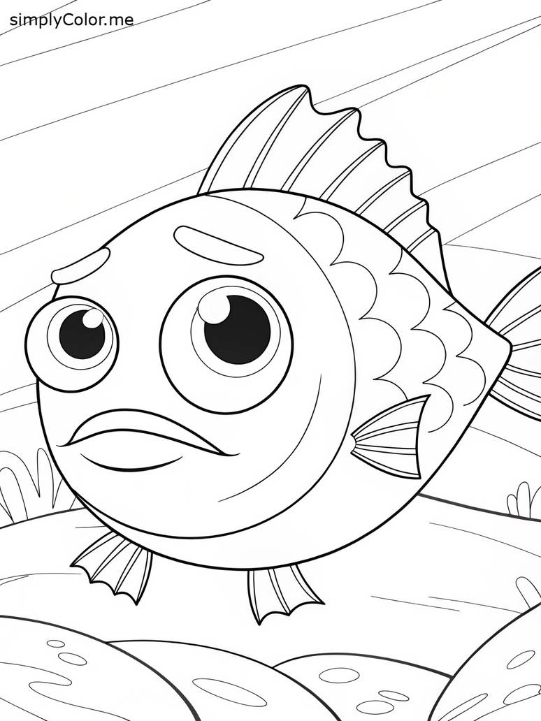 Pout pout fish coloring sheet by coloringkids on DeviantArt