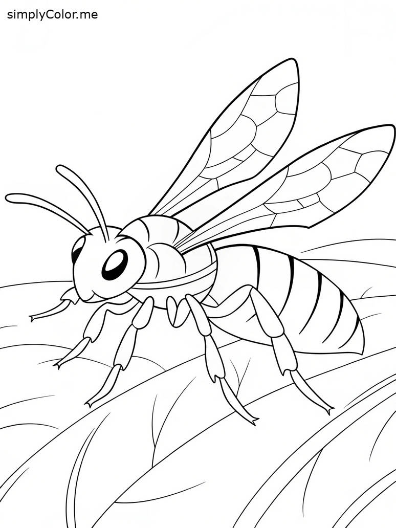 Wasp Coloring Wasp coloring page by coloringkids on DeviantArt