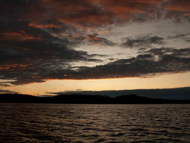 Sunset from boat