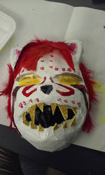 Paper Mache Lion Mask