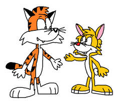 Hank the Lionhead Rabbit and Robby the Tiger