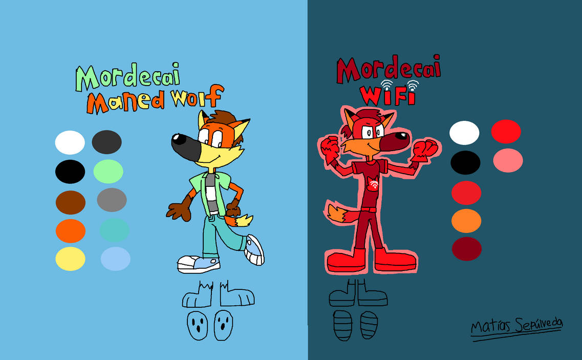 Mordecai Maned Wolf/Wi-Fi Reference Sheet by Gmatias2018 on DeviantArt