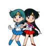 Sailor Mars y Mercury Chibis