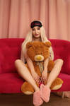 Barbie Doll Cosplay with Teddy bear