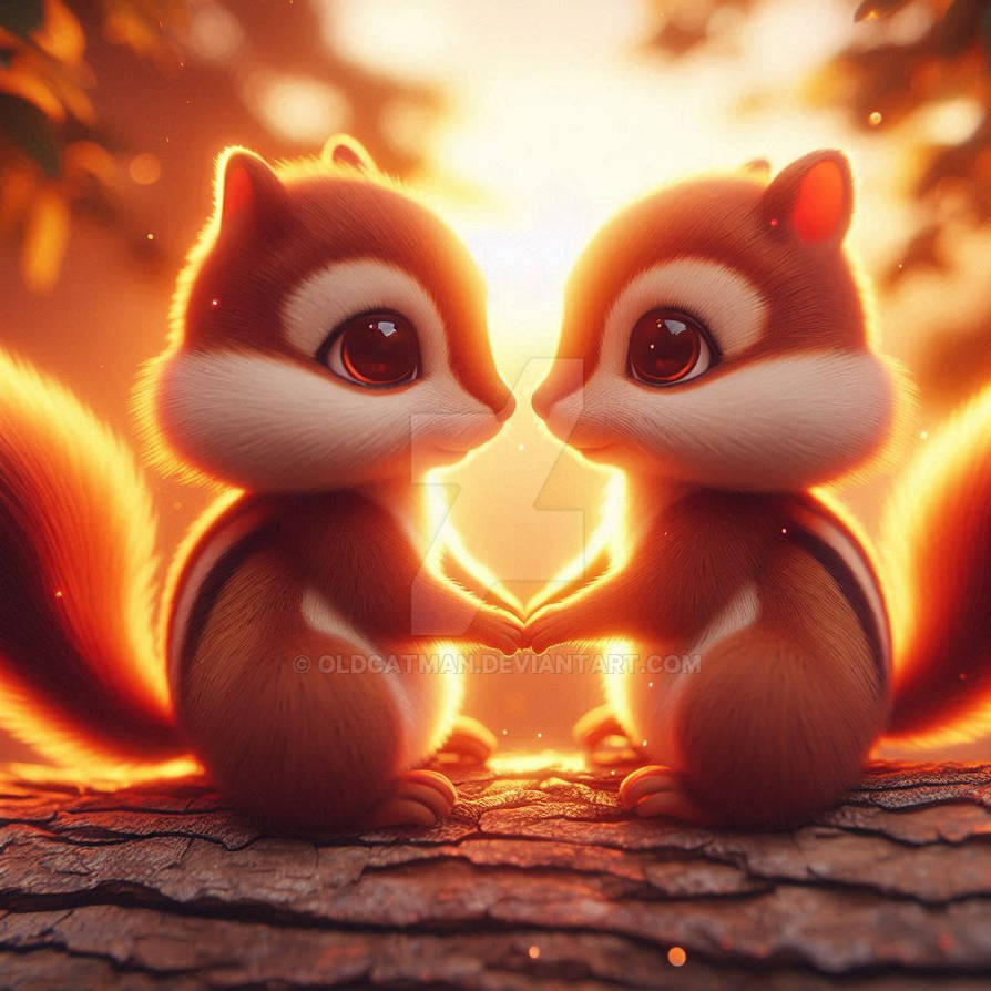 Sweet chipmunks couple cute rodents by OldCatMan on DeviantArt