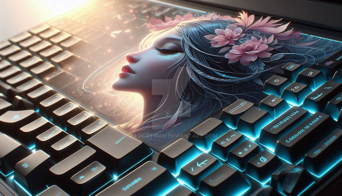 Keyboard Deviantart Keyboard at night set gaming by OldCatMan on DeviantArt