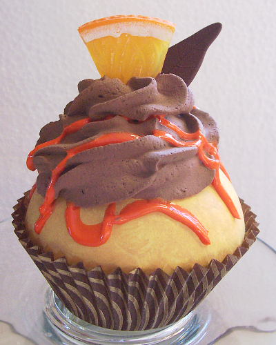 Faux Chocolate Orange Cupcake