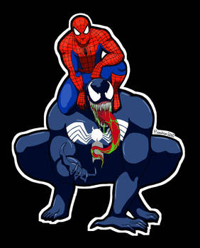Spidey and Venom sticker