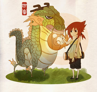 dragon and girl