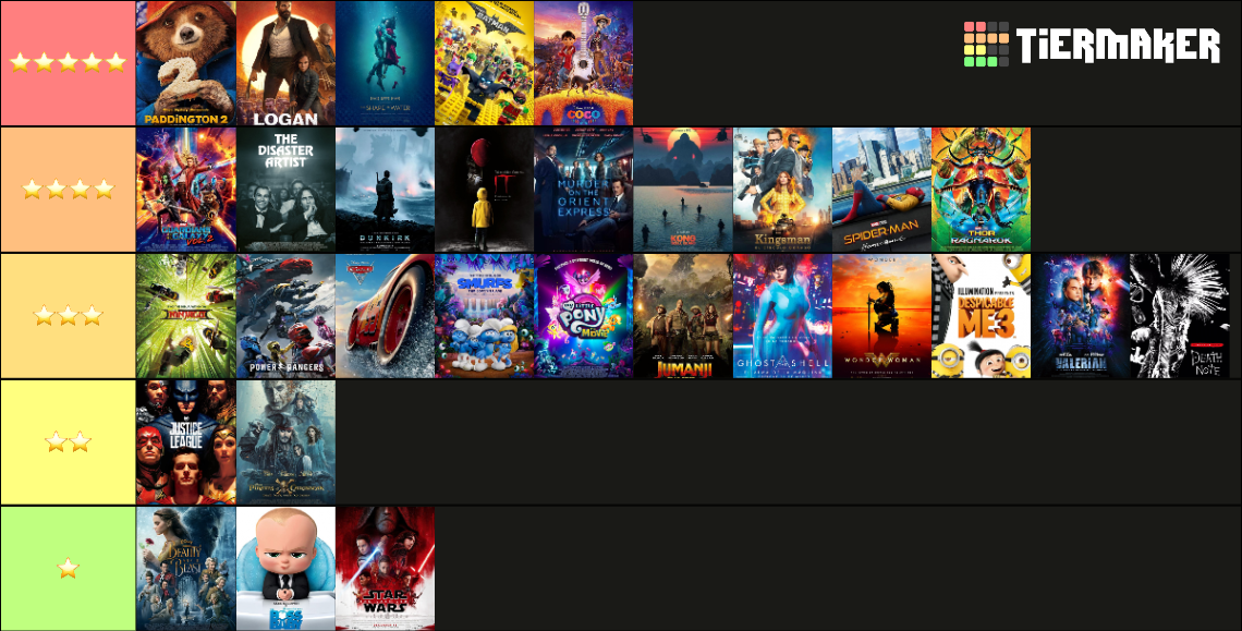 Movie shop lineup 2017