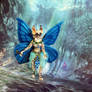 Blue Wing Cat Fairy