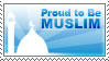 Proud To Be Muslim Stamp by drDIGITALhamodi