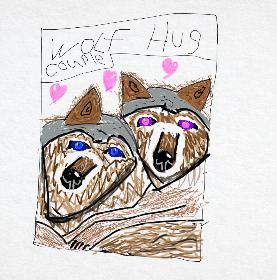 Wolf couple hugging by WolfLoverPro on DeviantArt