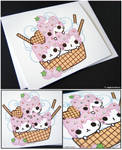 Ice Cream Kitties Card by littlepaperforest