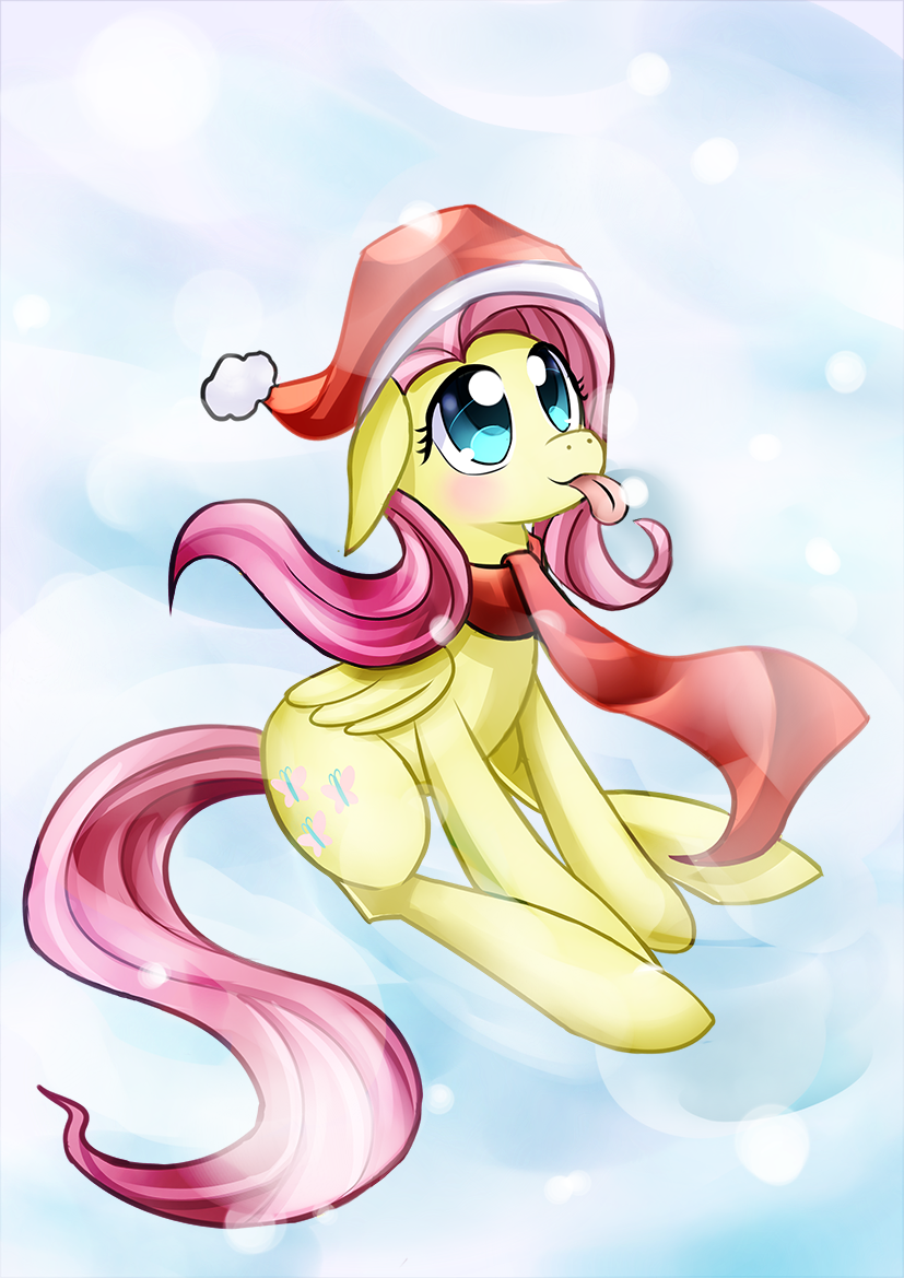 Fluttershy Tasting Snow