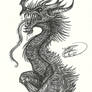 Dragon Creature Pen Sketch