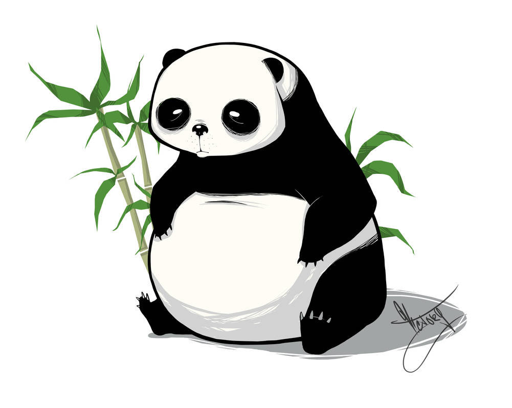 Fat Panda Using Ribbon Fat panda by ShatilovaVictoria on DeviantArt