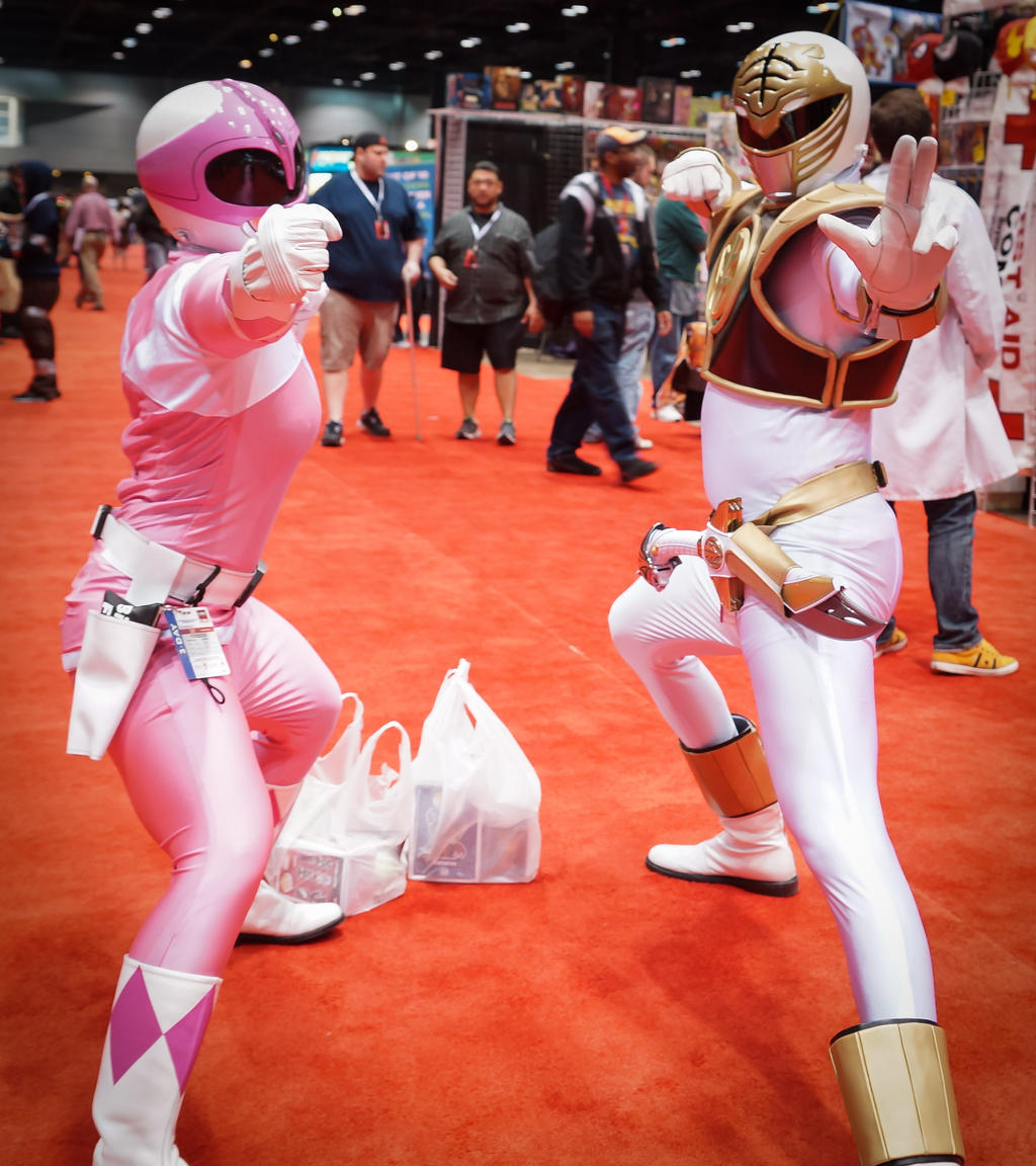 C2E2 Pink Ranger and White Ranger