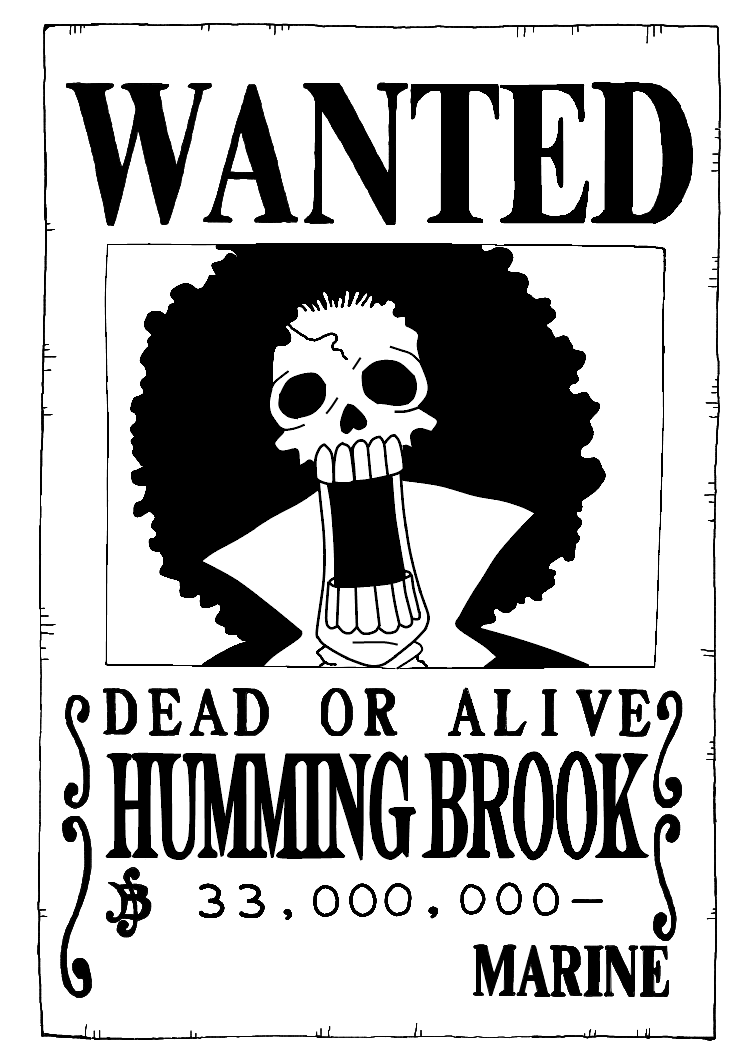 Brook Wanted Poster One Piece | Poster