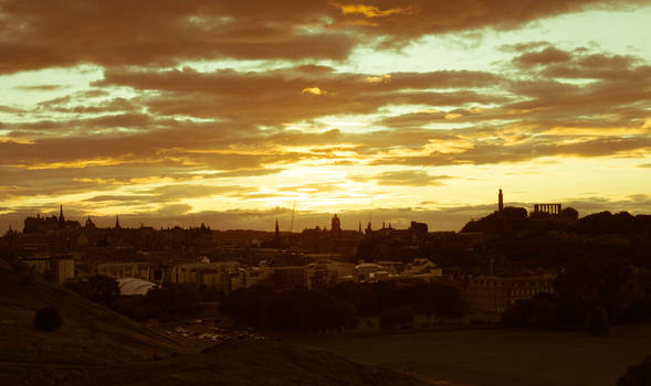 Sunset over Edinburgh