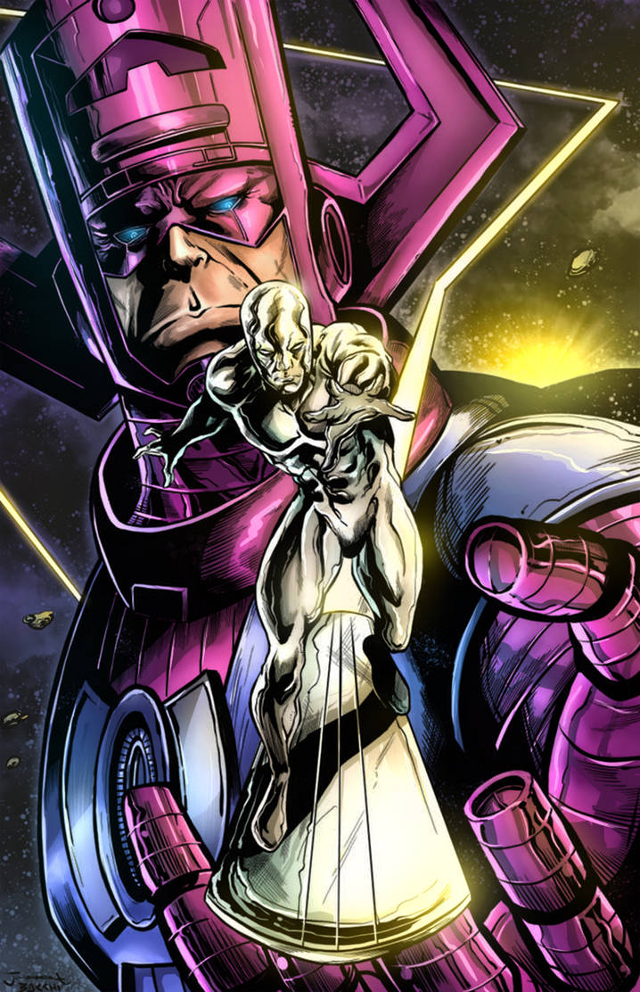 Galactus And Silver Surfer By BacchiColorist On DeviantArt galactus-and-silver-surfer-by-bacchicolorist-on-deviantart