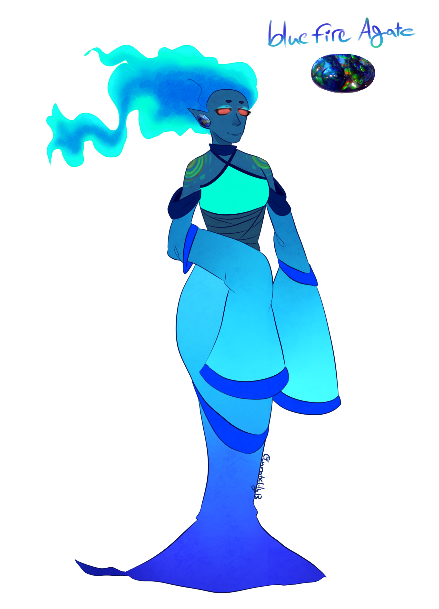 SU OC: Blue Fire Agate