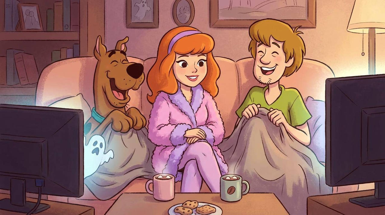 Shaphne Pup named kid version Shaphne enjoy late night TV by 35096 on DeviantArt