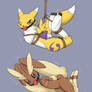 Renamon And Lopunny  Ballgag