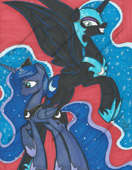 Luna and Nightmare Moon Commission