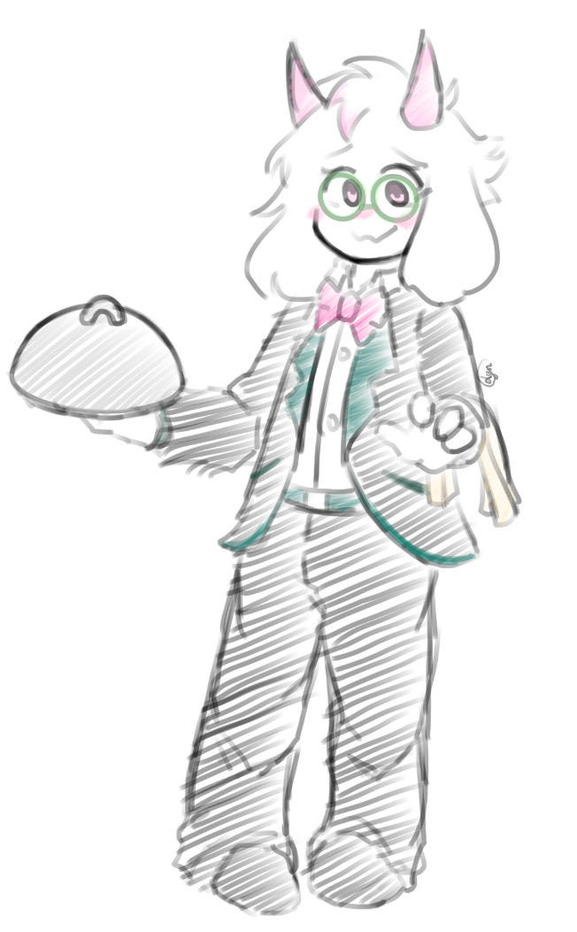 Butler Ralsei ( DELTARUNE Chapter 2! ) by PeachDaArtist on DeviantArt