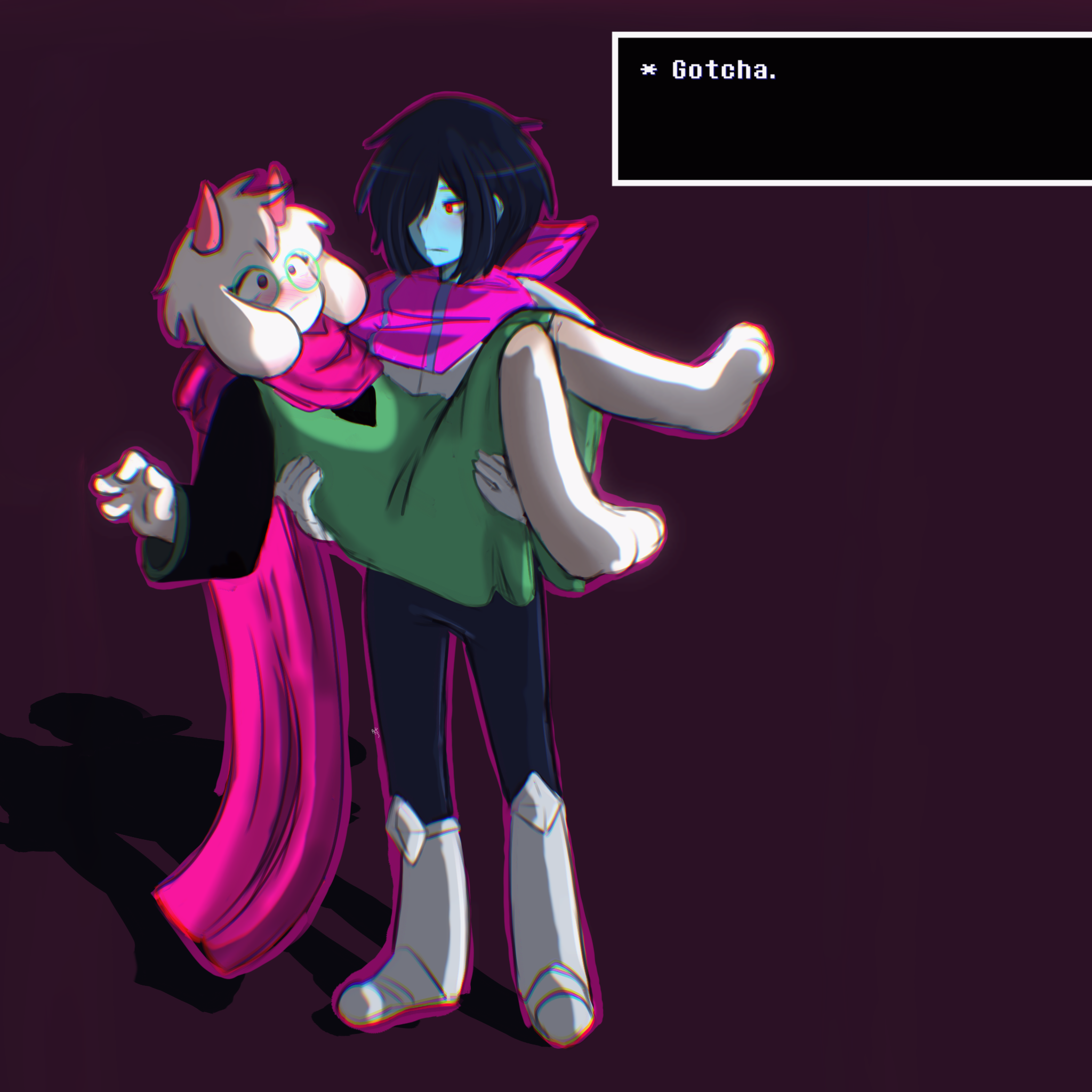 Gotcha. Kris X Ralsei Fanart by PeachDaArtist on DeviantArt