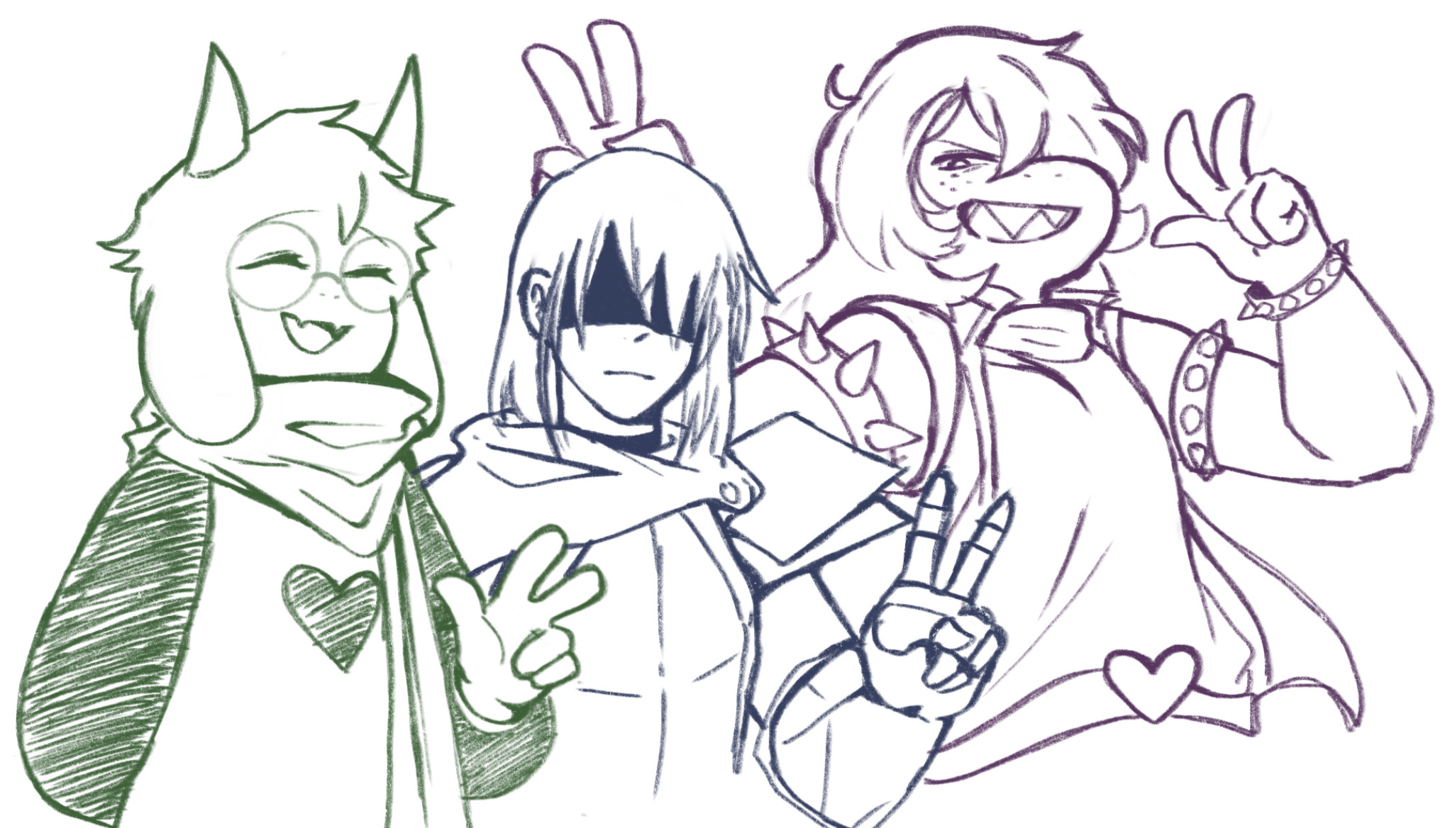 The ultimate battle trio Deltarune by PeachDaArtist on DeviantArt