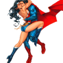Superman Wonder Woman kiss Render 2