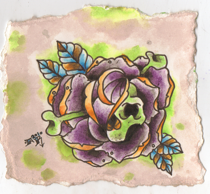 skull rose