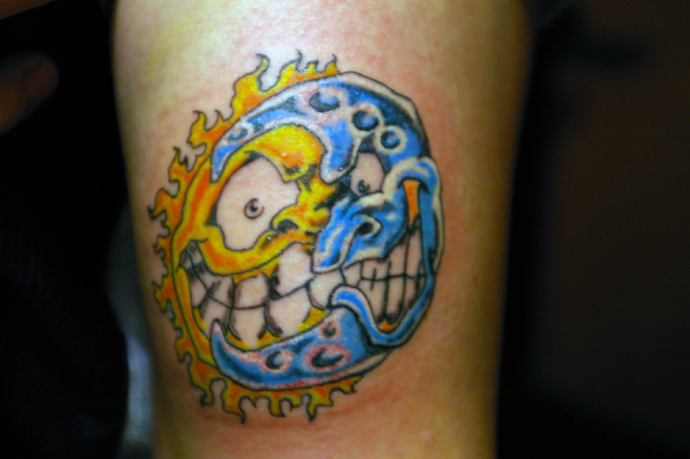 sun-moon tattoo