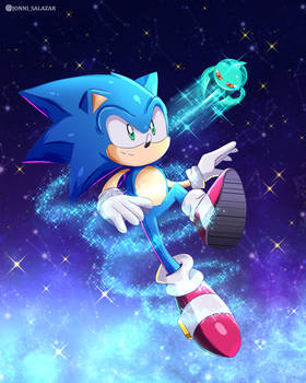 Sonic and Cyan Wisp| Sonic Colors opening fan art