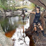 Lara Croft at the River
